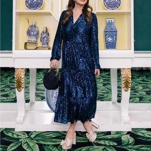Sail to Sable x Style Charade Sequin MIDI dress -NWT